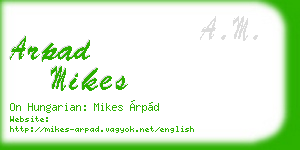 arpad mikes business card